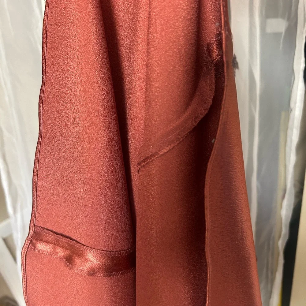Jenny Yoo Rust Satin Gown - Picture 15 of 15